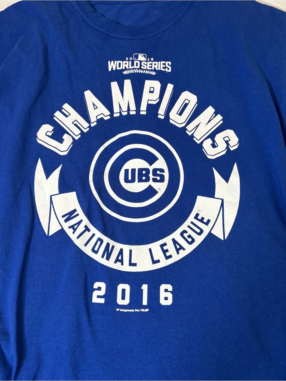 Chicago Cubs 2016 National League Champions Blue T-Shirt - Picture 3 of 8